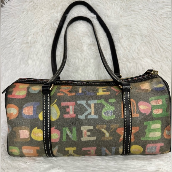 Rainbow Zipper Y2K Dooney and Bourke Barrel Bag. - Picture 2 of 7
